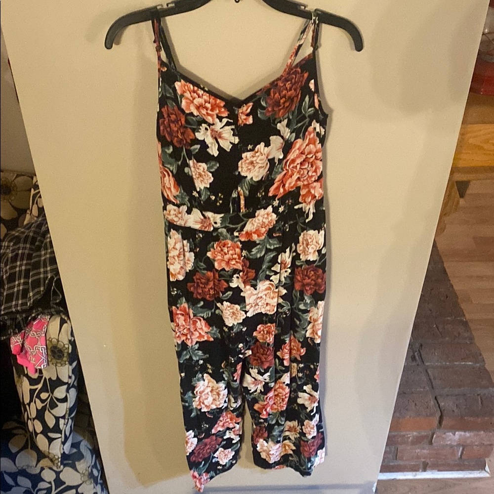 Floral Jumpsuit with Spaghetti Straps